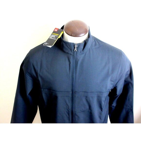 Under Armour Men's Windstrike Water Resistant Storm Full Zipper Jacket Black NWT - Picture 3 of 5